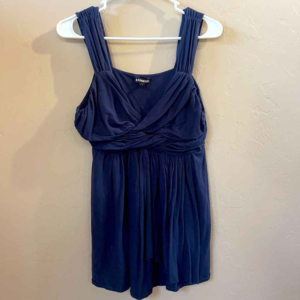 Express Navy Blue Flowy V Neck Top that is soo cute!!!